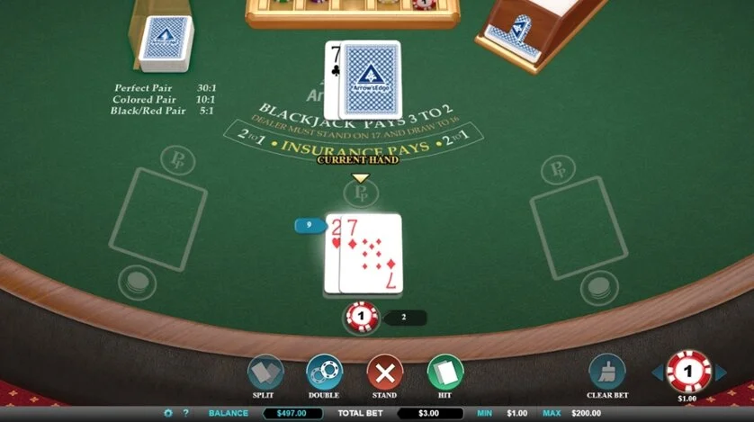 Blackjack with Perfect Pairs & 21 + 3 Blackjack with Perfect Pairs & 21 + 3